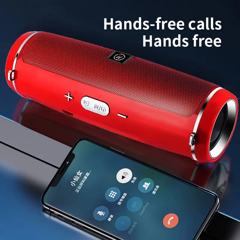 Red Wireless Bluetooth Speaker & Mini Stereo 3
