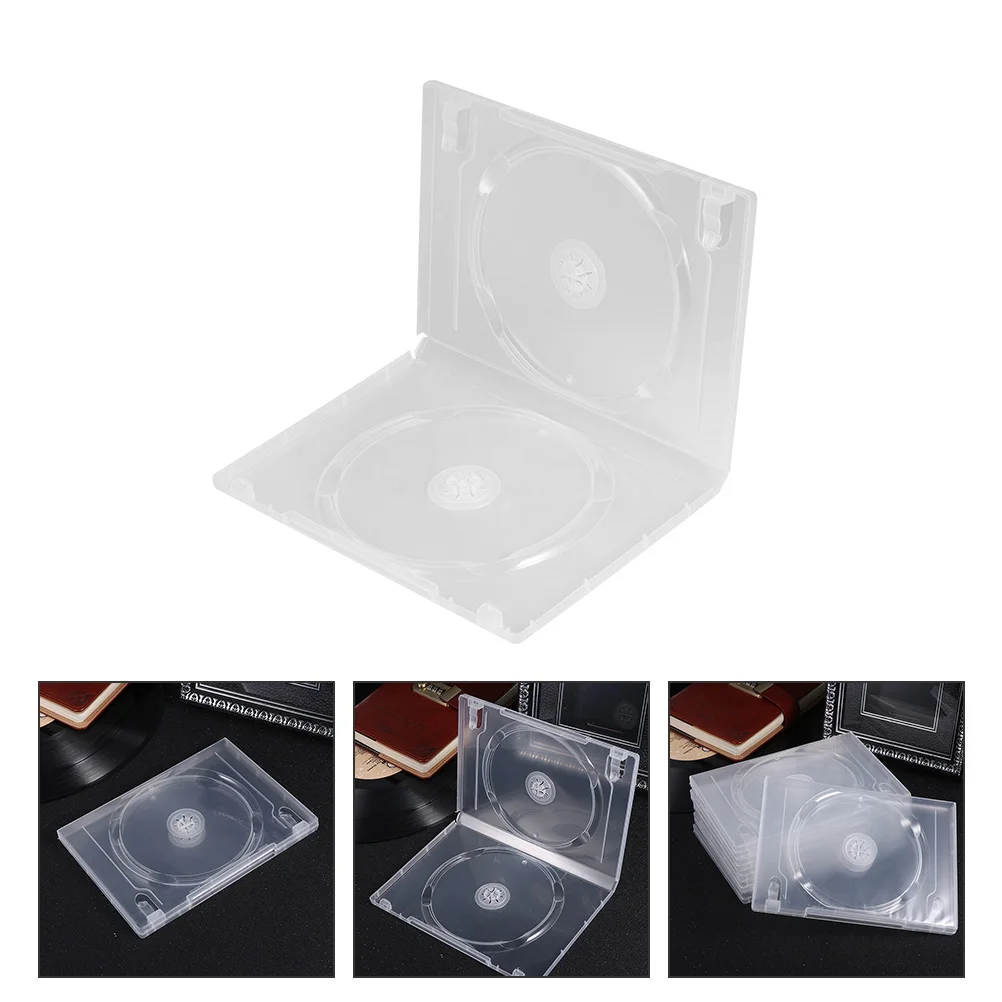 

Cdcase Storage Box Cases Jewel Clear Binder Sleeves Disc Envelopes Transparent Slim Organizer Portable Holder Walletempty Double