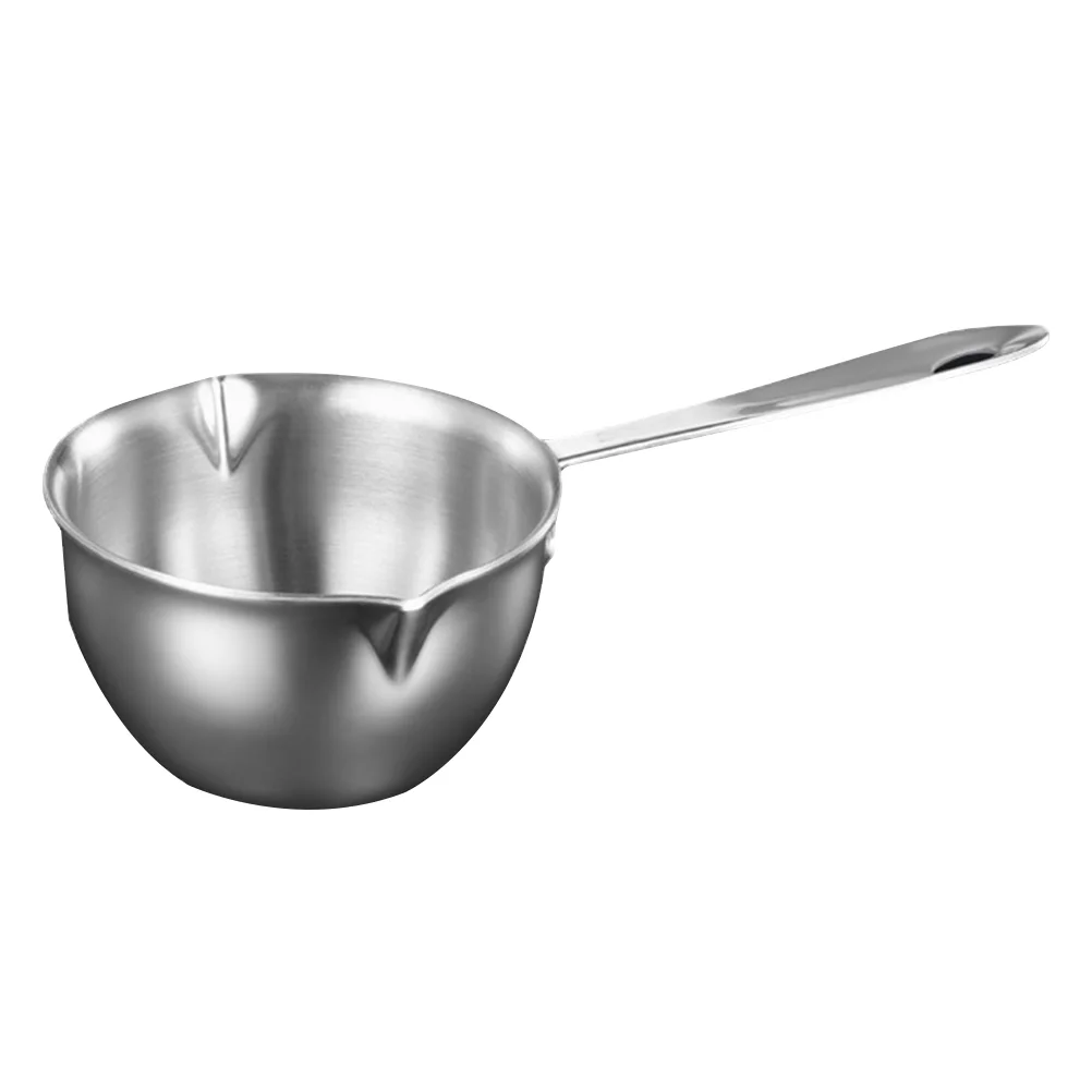 

Pot Melting Butterwarmer Boiler Saucepan Double Chocolate Pan Spout Steelstainless Gravy Bowl Coffee Pour Mini Stovetop
