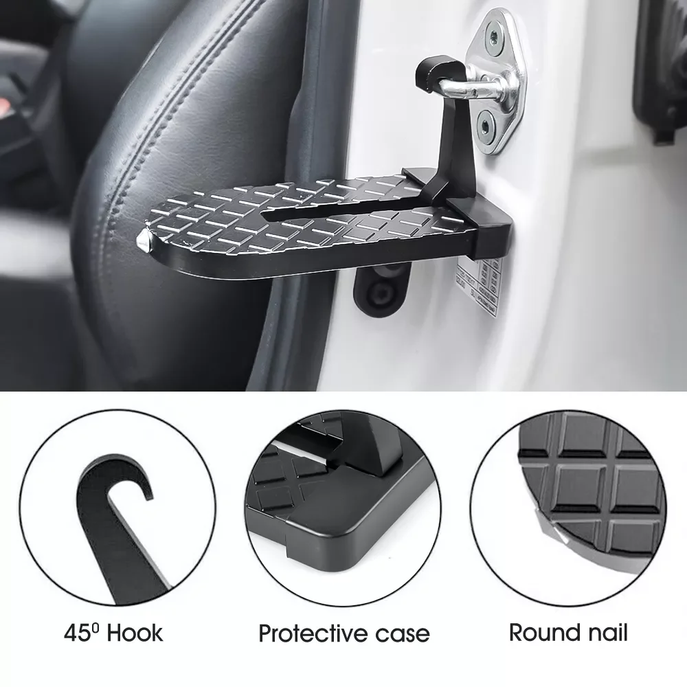 

Universal Foldable Auxiliary Pedal Roof Pedal Foldable Car Vehicle Folding Stepping Ladder Foot Pegs Easy Access Car Accessories