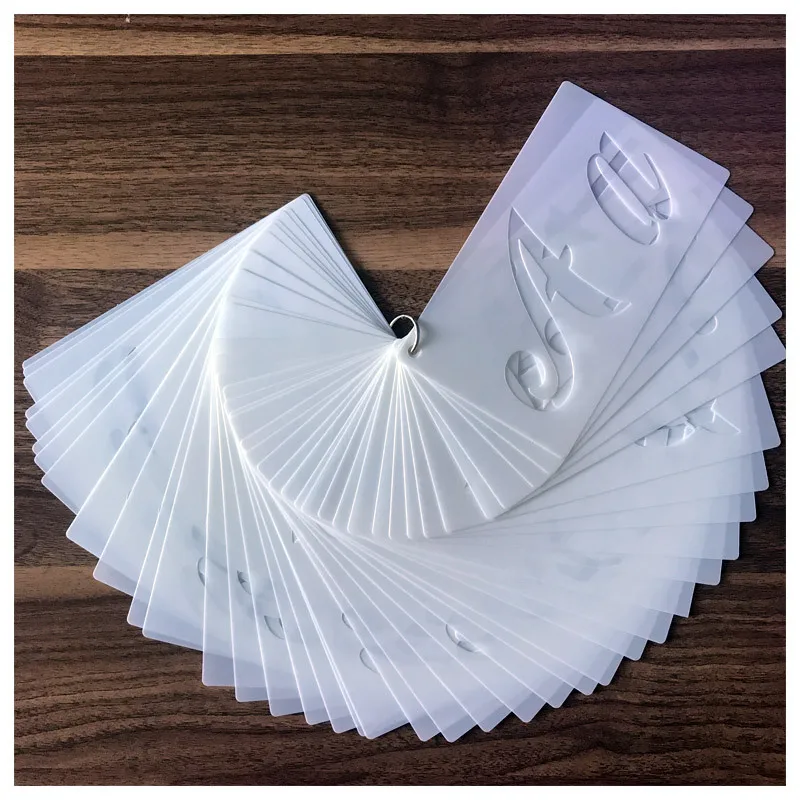 40 шт. многоразовые трафареты букв цифры рукоделие Алфавит ранняя картина на