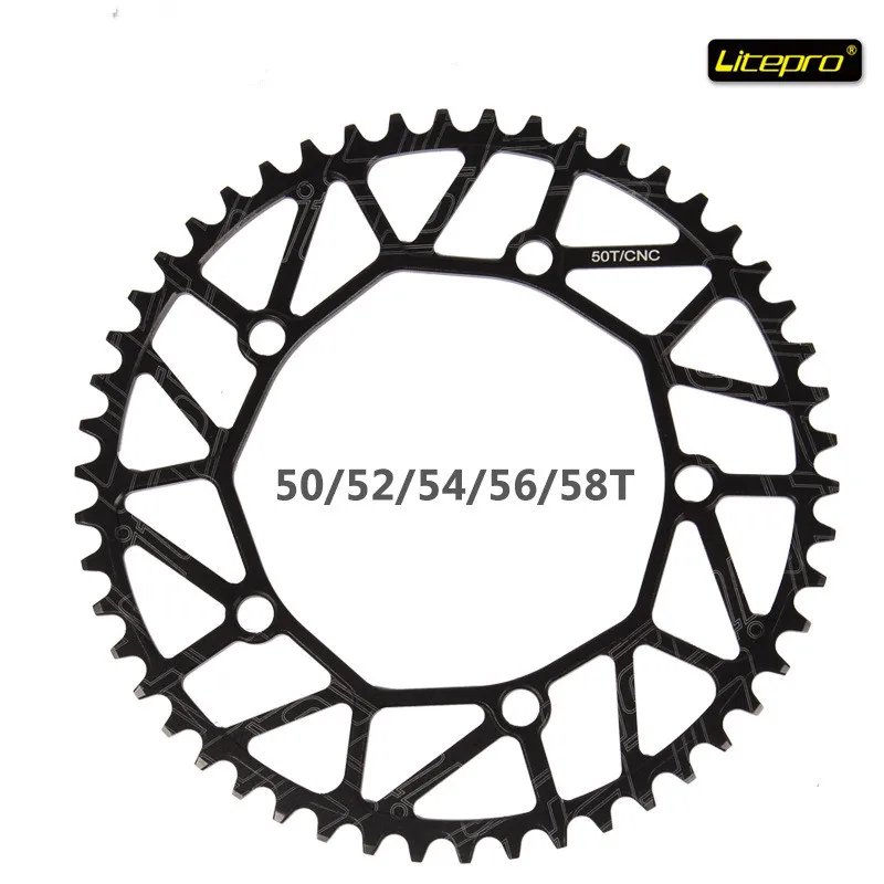 Litepro Сверхлегкая фотовспышка 46/48/50/52/54/56/58T AL7075 BMX складные велосипедные детали BCD 130