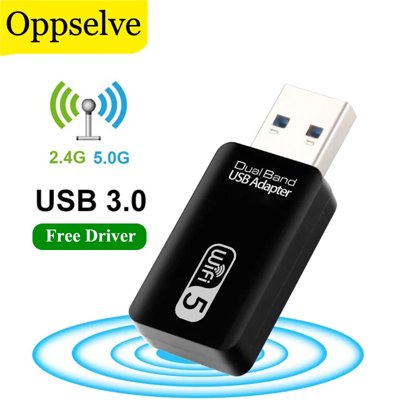 Mini 5Ghz USB WIFI Ethernet Antenna Dongle Adapter For Network Card Computer Laptop Wi-Fi Module Driver Free Receiver Converter