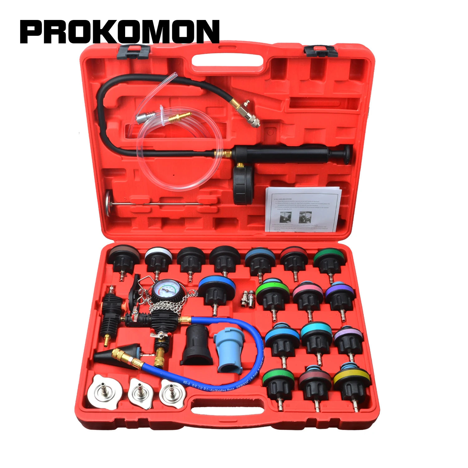 

28 шт. Универсальный Тестер давления радиатора вакуумный тип система охлаждения тест-детектор набор тест евро Refroidissement