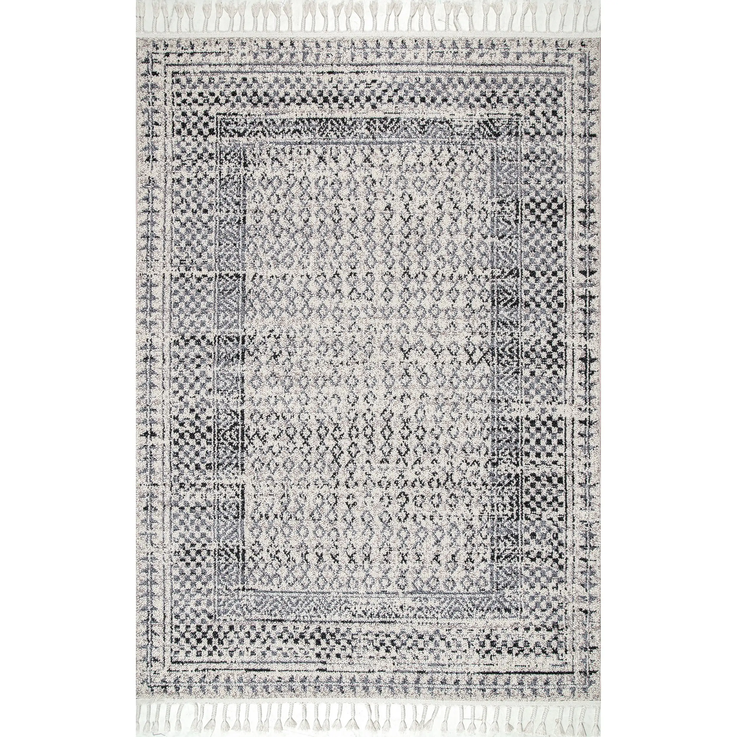 

Коврик Claudia с алмазным акцентом, 2 'x 4', цвета слоновой кости