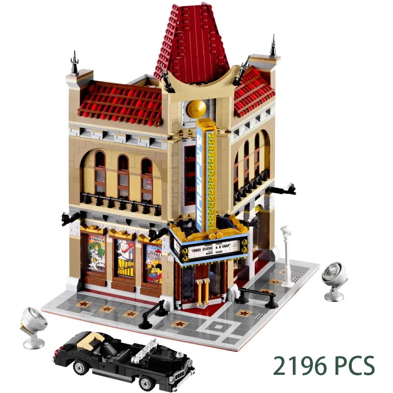 

Palace Cinema City StreetView Modular Building Blocks Bricks With 6 Figures Compatible 10232 Toy Birthday Christmas Gift