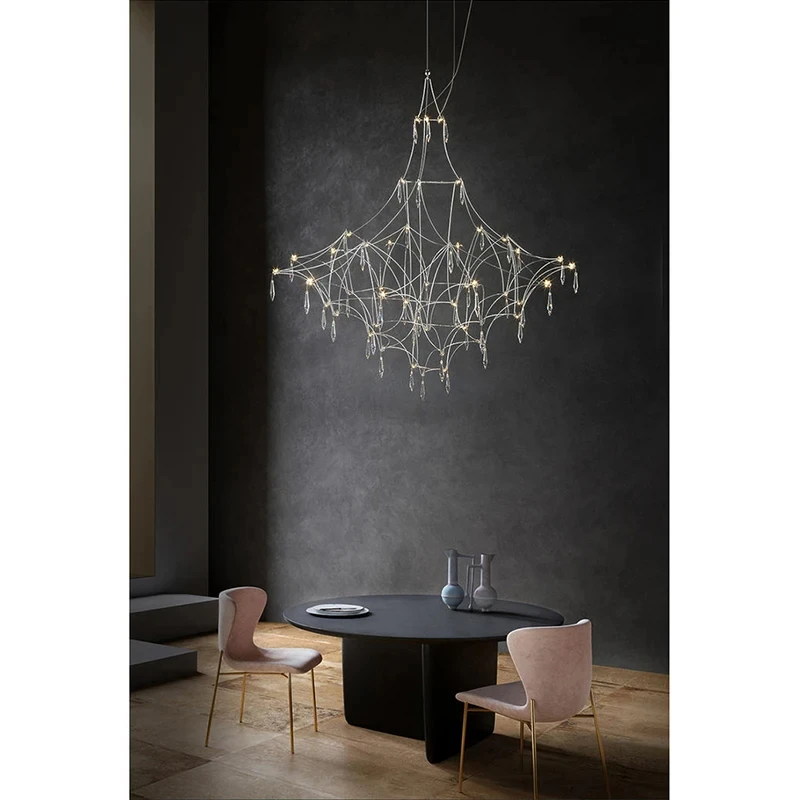 Скандинавская люстра с конусной звездой современные простые хрустальные