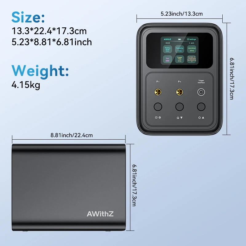 Awithz P90C P120D Новый портативный сварочный аппарат с регулируемым светодиодным