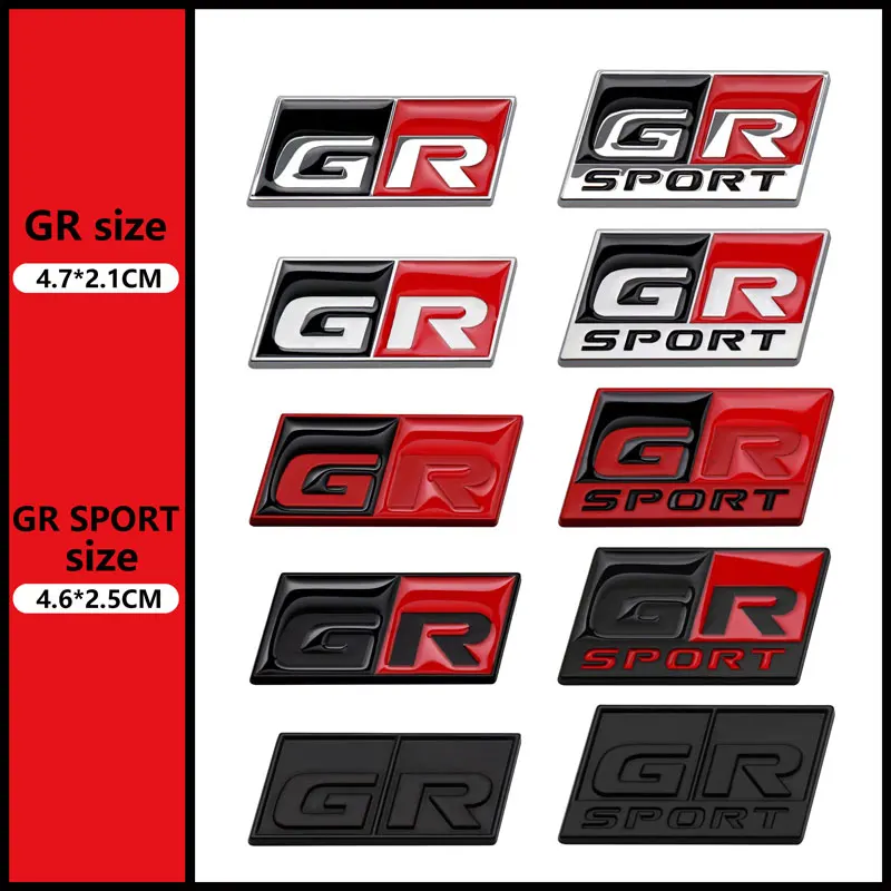 

GR Sport Racing Emblem Interior Decals Dashboard Badge For Toyota Corolla Auris Yaris Prius SUPRA Camry Reiz 86
