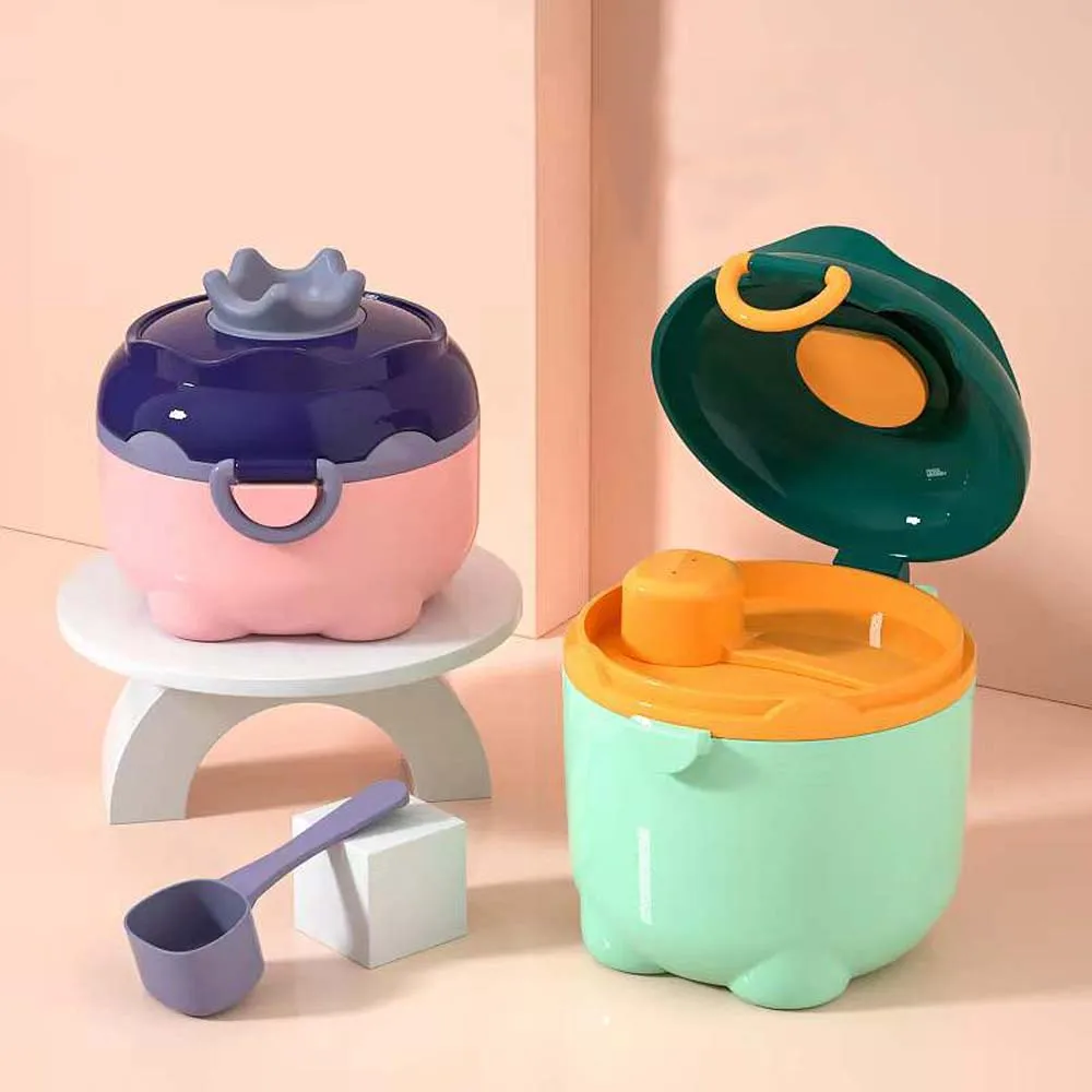 

Hot Sale Portable Baby Food Storage Box BPA Free Formula Dispenser Cartoon Infant Milk Powder Box Toddler Snacks Cup Container
