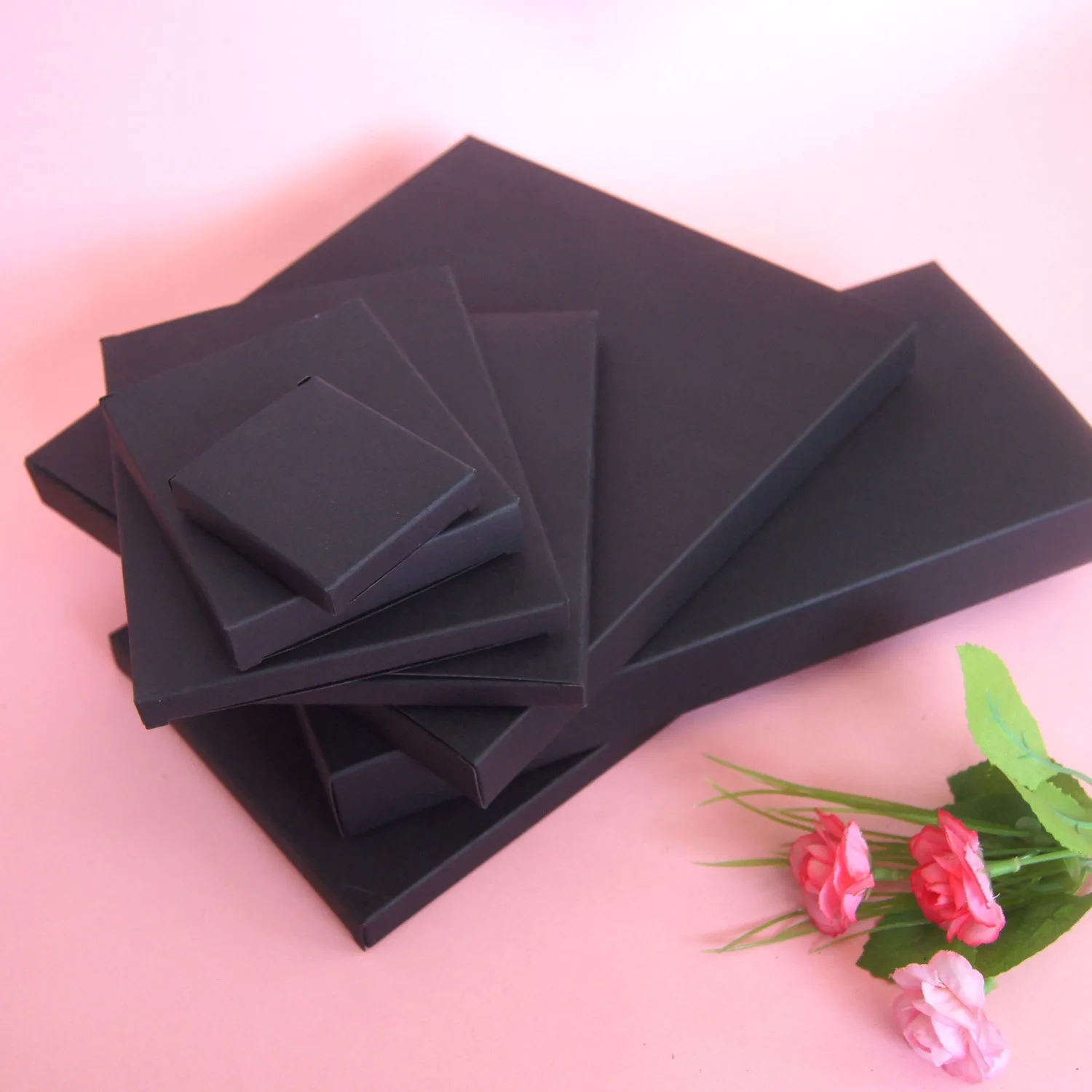 

Плоские черные картонные коробки Ouyesyyds