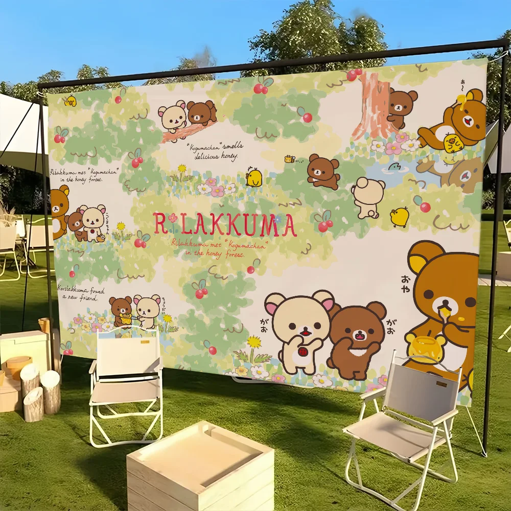 Мультфильм Kawaii R-Rilakkuma милый флаг для пикника вечеринки художественное украшение