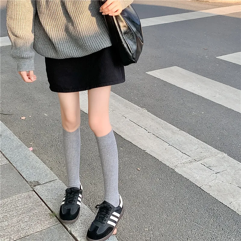 Женские длинные шерстяные носки цвет в ассортименте