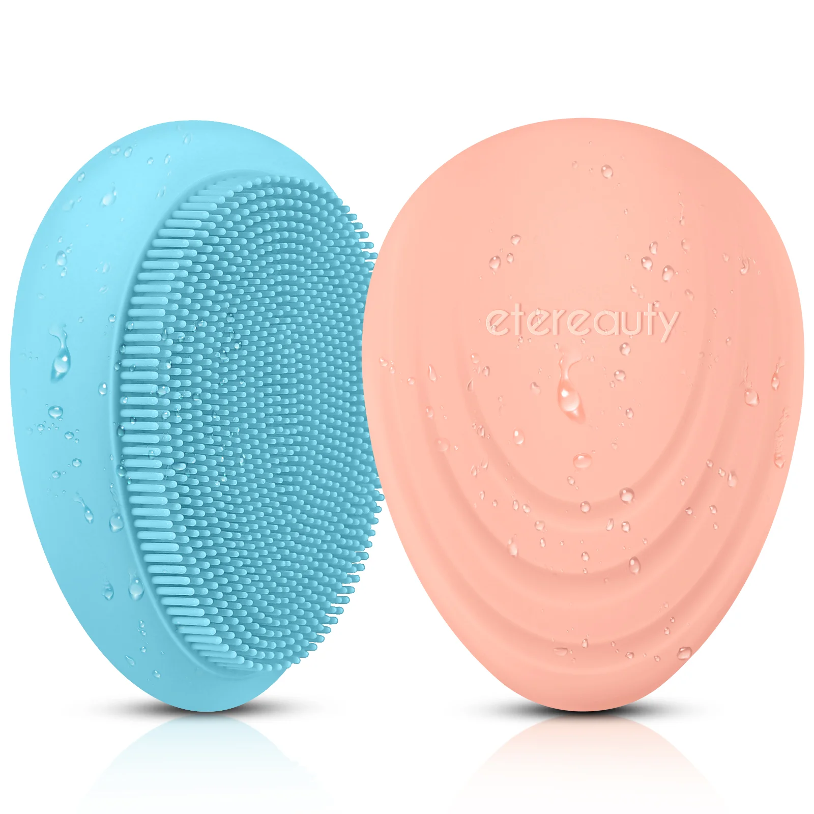 

ETEREAUTY 2PCS Handheld Cleansing Brush Exfoliator Scrubber Brush for Daily Use