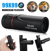 9999 hd monocular telescope high magnification low light night vision non infrared pocket monocular for travel hunting