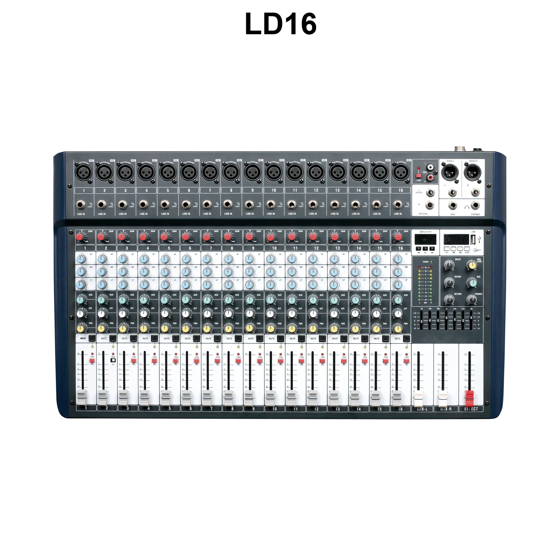 Мини-микшер LD16 16-канальный USB