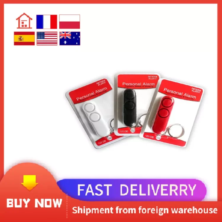 

120dB Self Defense Anti-rape Device Dual Speakers Loud Alarm Alert Attack Panic Safety Personal Security Keychain Bag Pendant