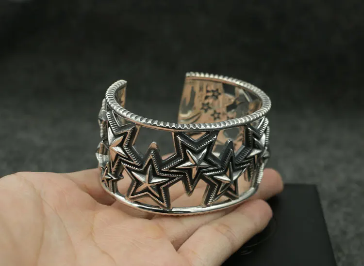 Браслет со звездой из стерлингового серебра европейский и американский мужской