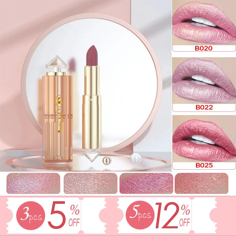 12 Colors Magic Pink Glitter Lipstick Matte Gliter Shimmer Super Finish Matte Velvet Waterproof Glitter Lipsticks