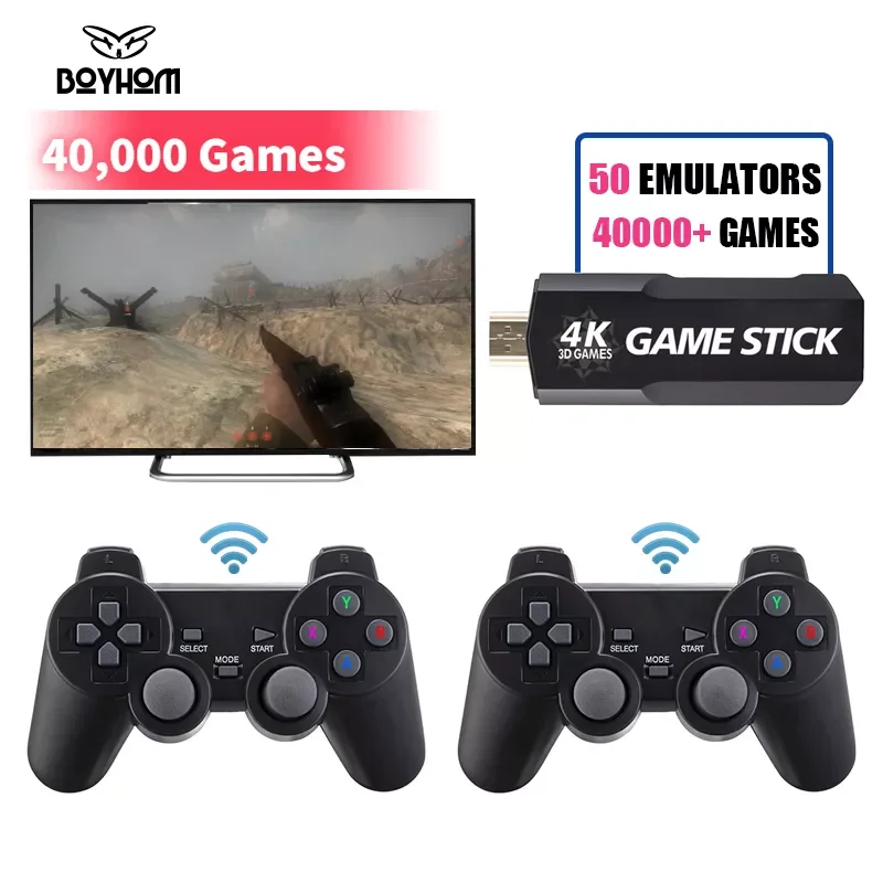 

NEW2023 40000 игровая Ретро игровая консоль 128G 4K HD видео игровая консоль 2,4G двойной беспроводной контроллер игровая консоль для SNES N64 PSP
