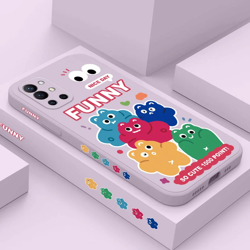 

Jelly Monster Phone Case For Oneplus 9R 9RT 9 8T 8 7 7T Pro 5G Liquid Silicone Cover