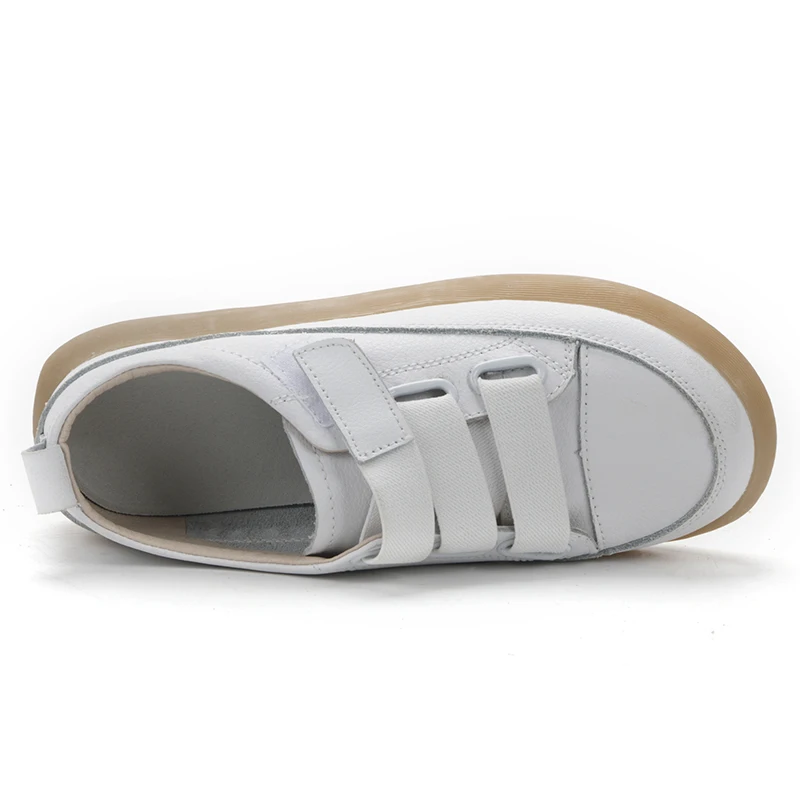 Genuine Leather Women's Casual Vulcanize Designer Cowhide Sport Walking Running Shoes Spring Summer White Lady Flats Sneakers