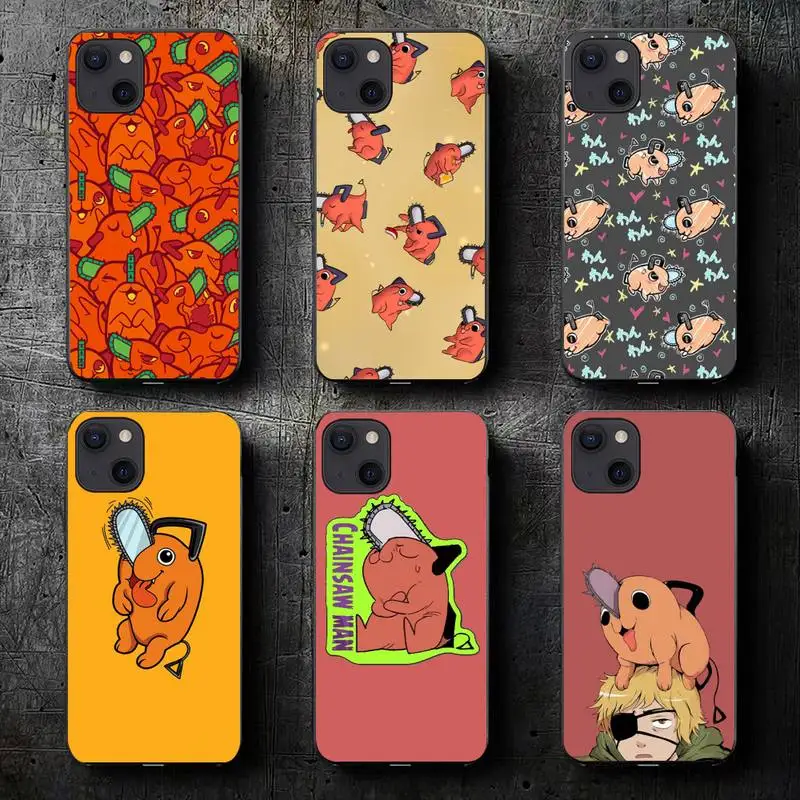 

Новый чехол для телефона с изображением аниме бензопилы для iPhone 11 12 Mini 13 14 Pro XS Max X 8 7 6s Plus SE XR