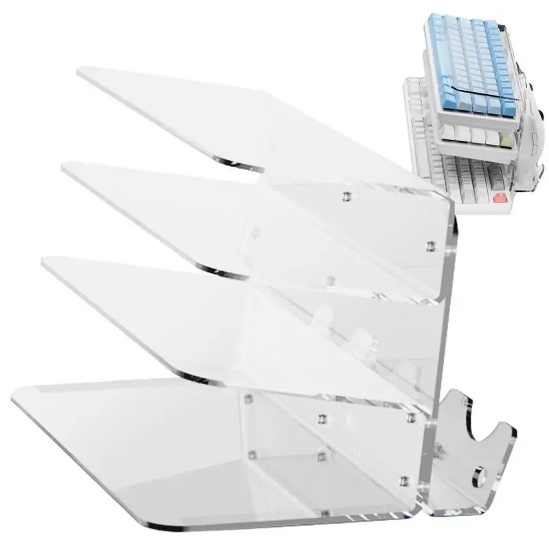 Keyboard Mouse Storage Rack 3-Tier Frame Stand Shelf Lightwe