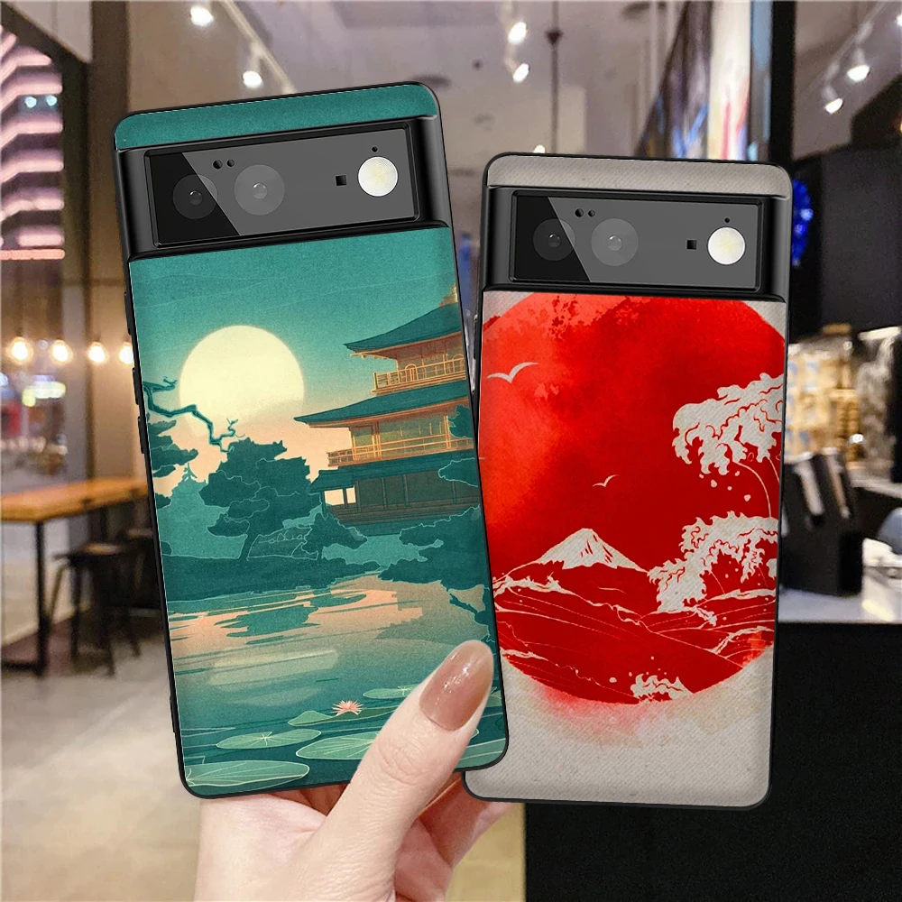 

Anime Scenery Case for Google Pixel 7a 7Pro 7 6a 6 6Pro 5 5a 5G 4XL 4 2 3XL 2XL 3 3a 3aXL 4a Luxury Soft TPU Cover Coque Capa
