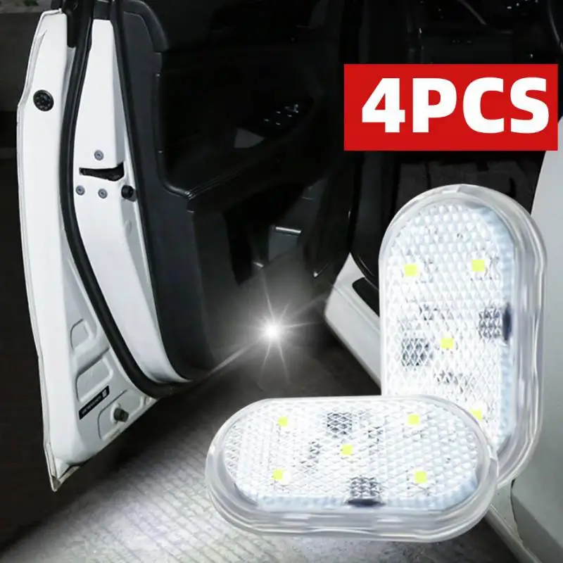 

Led Car Signal Lamp car Interior Door Light USB Charging Wireless Magnetic LED Car Door Welcome Light Anti-collision Car Light