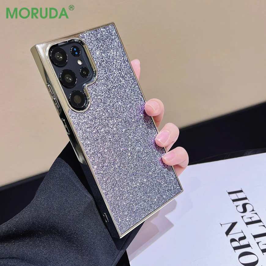 Для S24 S24ultra гальваническое покрытие ударопрочный бампер чехол для Samsung Galaxy S22 S23