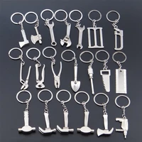 car key rings portable mini outdoor combination tool utility pocket clasp ruler hammer wrench pliers shovel auto accessories