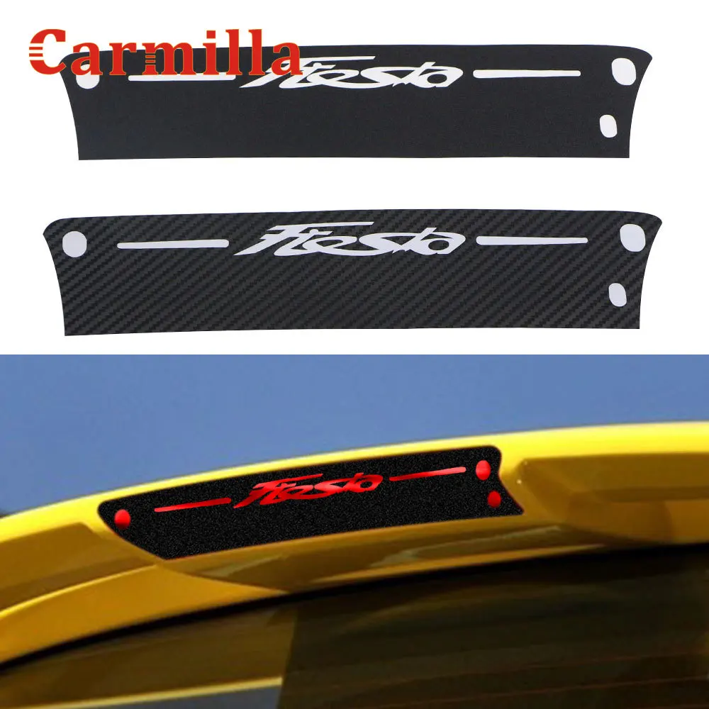 

Carmilla, 1 шт., наклейка из углеродного волокна на задние стоп-сигналы, защитная наклейка, стоп-сигнал, наклейка s для Ford Fiesta MK7 Хэтчбек 2009-2013