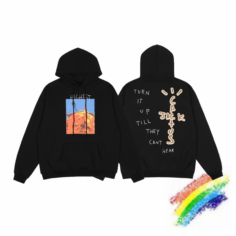 

Travis Scott Cactus Sun Stickman Hoodie High Street Fleece Vintage Jackboys Pullover Hooded