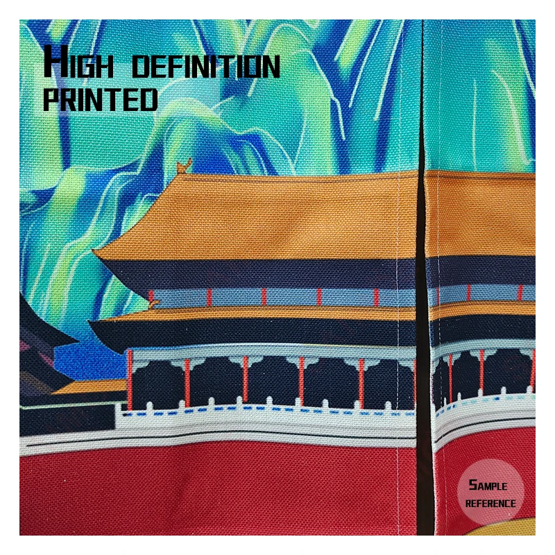 Занавеска из цветной ткани занавеска полуполиэстера для кухни суши горячего