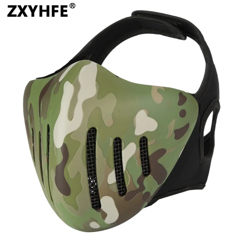 

ZXYHFE Hunting Tactical Masks Safety Protective Half Face Airsoft Paintball Shooting Accesories CS Wargame Outdoor New Equipment