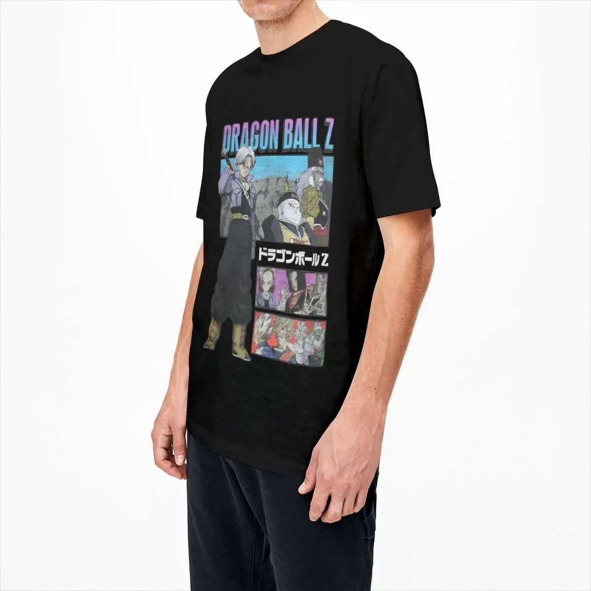Фото Футболки в стиле ретро FUTURE TRUNKS Dragon Ball Z, унисекс, с круглым вырезом, с короткими рукавами, хлопковые летние топы №5