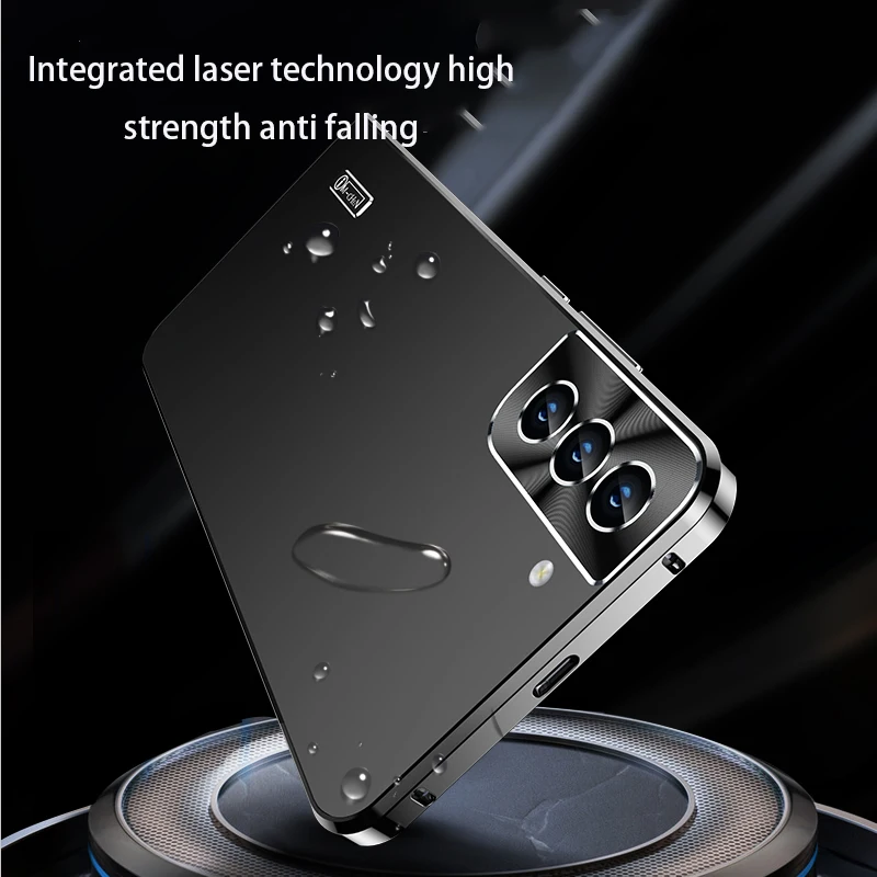 Metal Magnetic case for Samsung Galaxy S21 S22 Ultra all inclusive camera frosted anti fingerprint protective ultra-thin cases