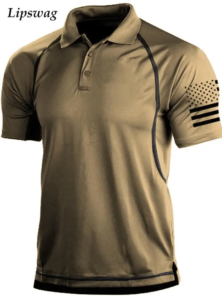 

2022 Summer Short Sleeve Polo Shirts Men Streetwear Fashion Pattern Print Buttoned Pullovers Turn-down Collar Mens Casual Tops