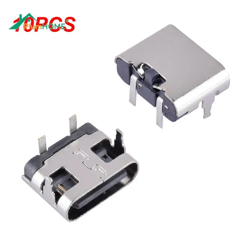 

10 шт./лот 2-контактный разъем Micro USB Type C USB 3,1 Type-C Женский Разъем питания док-станция для стандартного зарядного порта