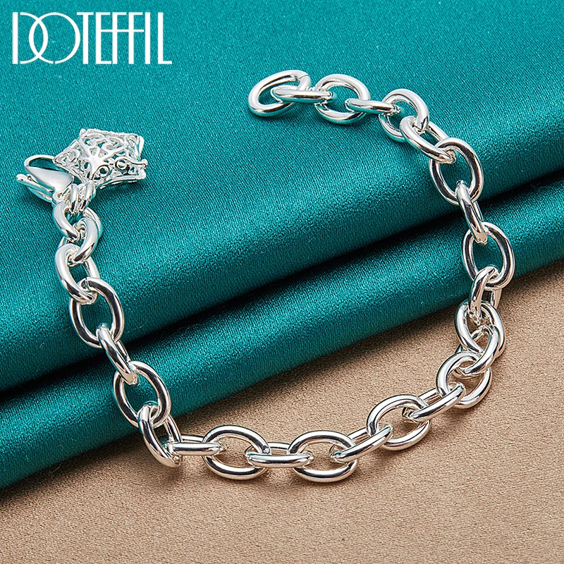Серебряная цепочка-браслет DOTEFFIL 925 пробы для женщин и мужчин очаровательное