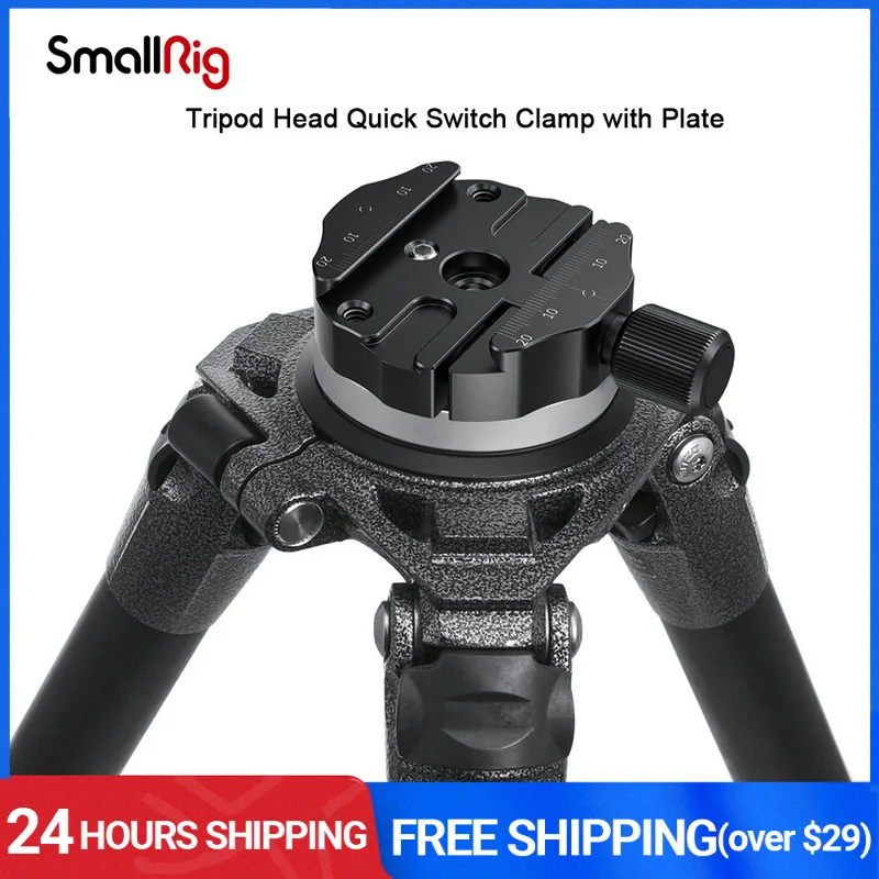 

Головка трипода SmallRig в стиле Arca-Swiss, зажим для быстрого переключения с пластиной для универсального трипода для видеосъемки-2406