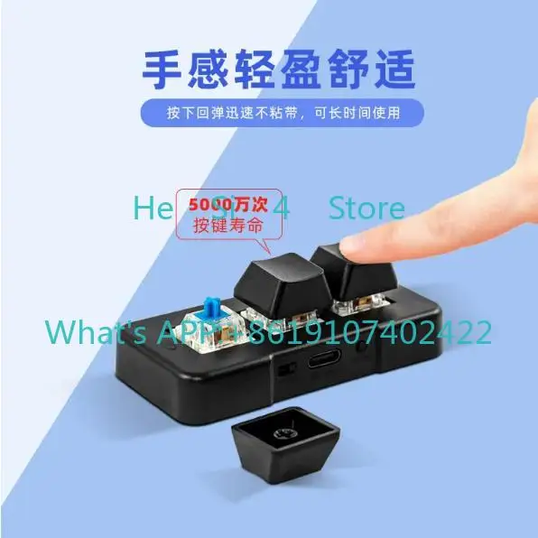 Фото Пользовательская беспроводная Bluetooth-клавиатура для одной руки с функциями копирования и вставки, горячей замены клавиш, три режима работы, модель MK321BT №3