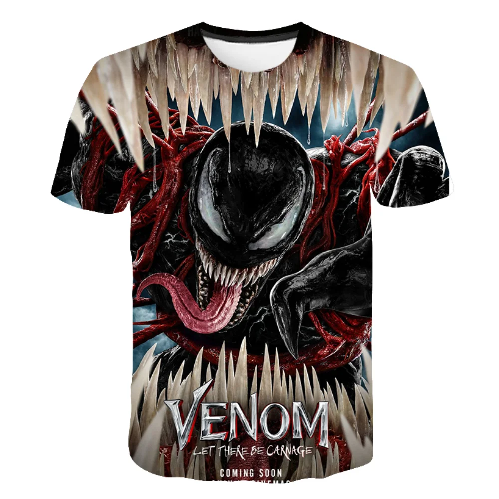 

Superhero Mens Clothes 2023 Kids Summer Venom Print Boy Short Sleeve T-shirt 3D Print T Shirt Casual Breathable Funny T Shirts