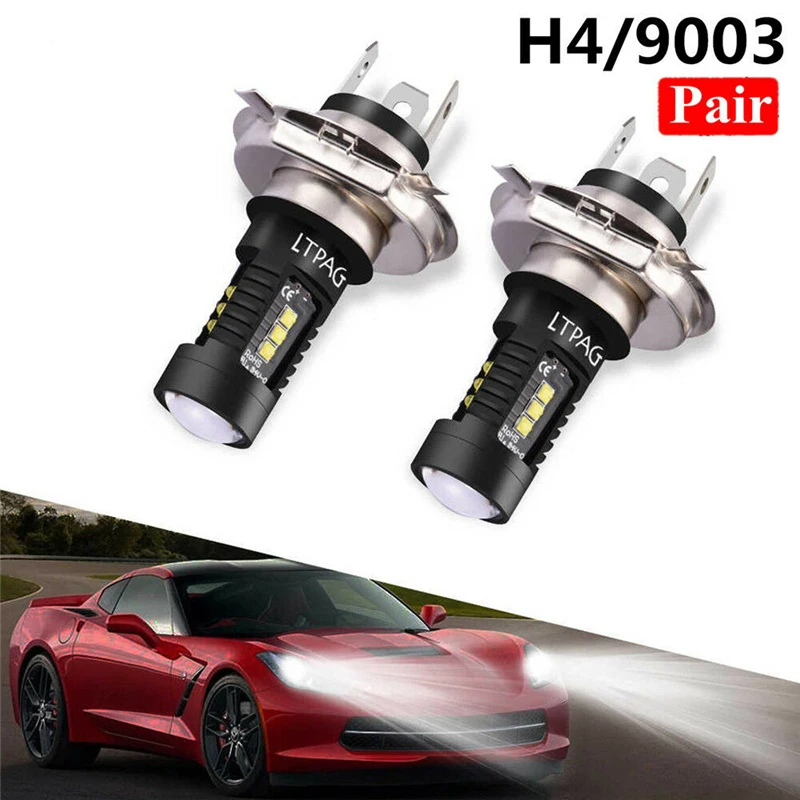 

Universal H4 9003 60W 1800LM 6000K Car COB LED Conversion Headlight Bulb Highlight Long Lasting and Durable Hi/Lo Beam EW