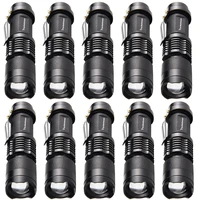 10 packs shipping from the u s mini rechargeable led flashlight use led lamp beads lighting distance used adventure camping