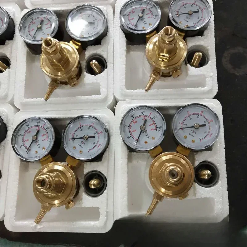 Мини-интерфейс аргона W21.8 Полностью медный редукторный датчик AR CO2 N2 W21.8x1/14