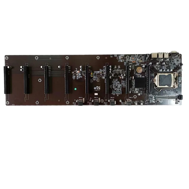 

In-line B75 8GPU 8-card motherboard set multi-card slot large spacing 65mm 8P Motherboard