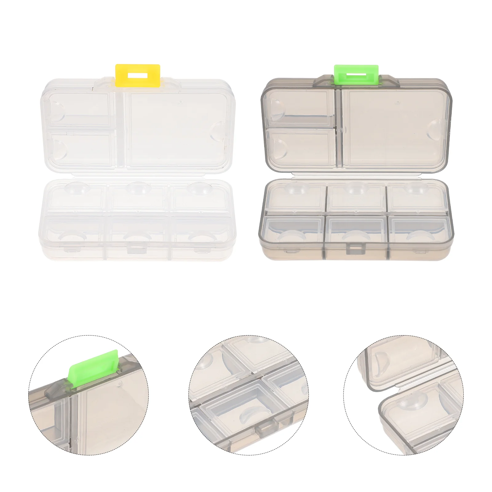 

2Pcs Multi-grid Useful Delicate Boxes Cases for Business Trip Outdoors