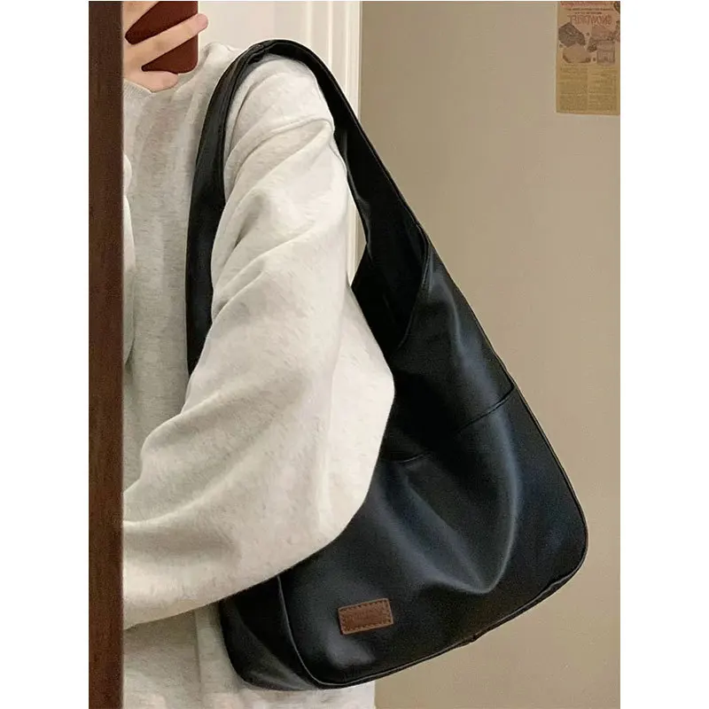 

Women Shoulder Bag PU Leather Tote Handbags High Capacity Shopping Bags Soft Leather Shoulder Handbag Female Purse Bag for Women